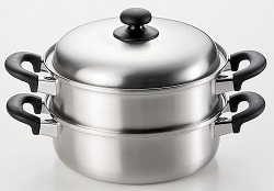 三層鋼二段蒸し器24cm/EM-8127