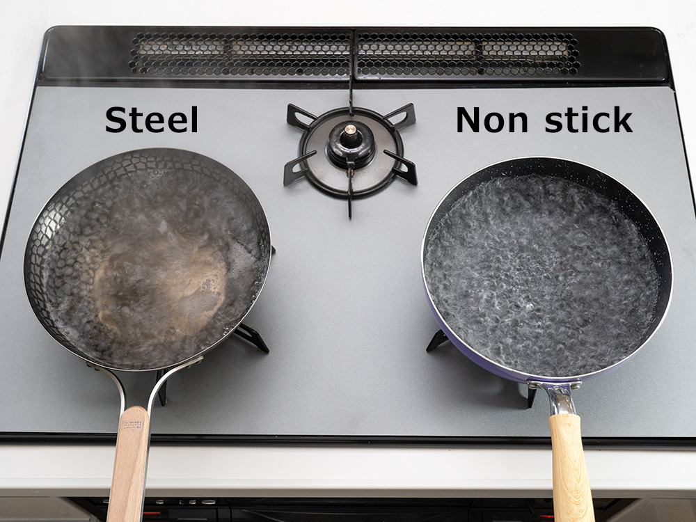 There were no visible differences during boiling.