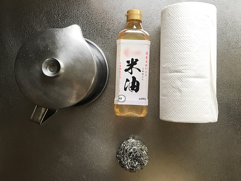鉄フライパンの錆び取りに必要なもの