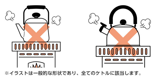 ケトルをストーブの上で使用しても良いですか？