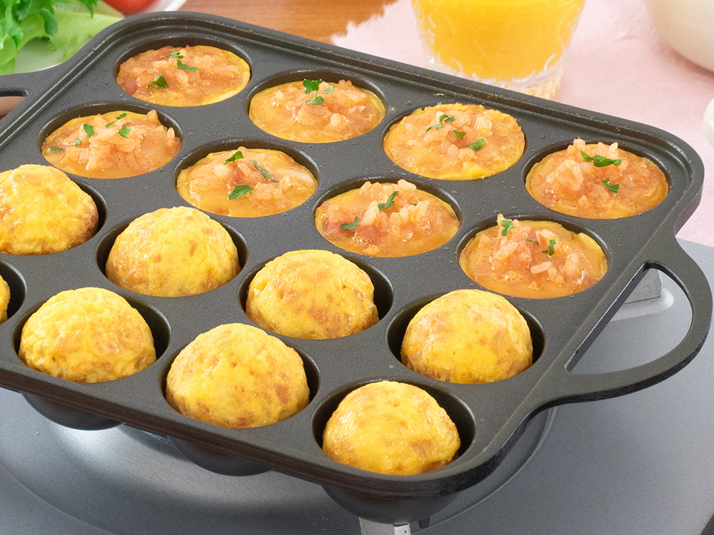 たこ以外の具材を入れたり、アレンジレシピを作って楽しめます。