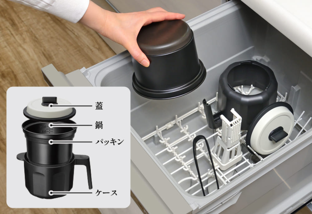 取り外し可能、食洗機OK