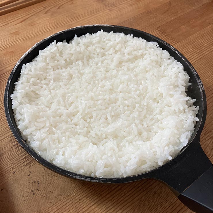 フライパン20cmで2合を炊飯
