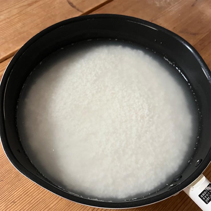 24cm深型フライパンで4合を炊飯