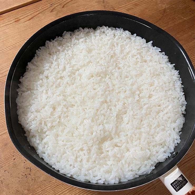 24cm深型フライパンで4合を炊飯