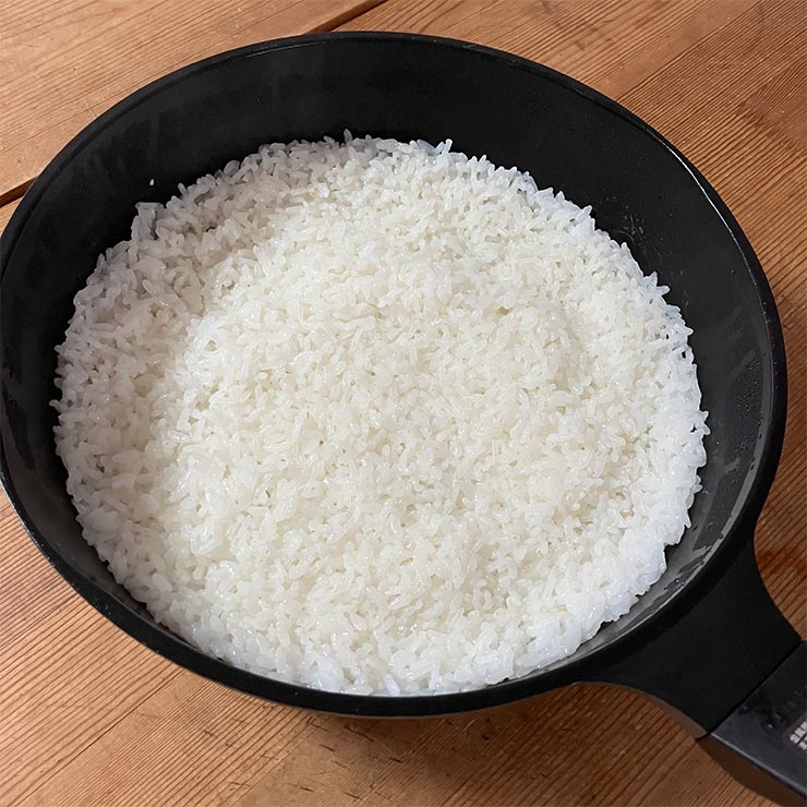 フライパン26cmで2合を炊飯
