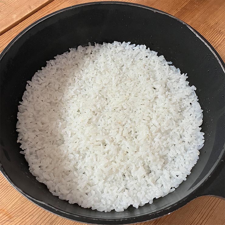 26cm深型フライパンで1合を炊飯
