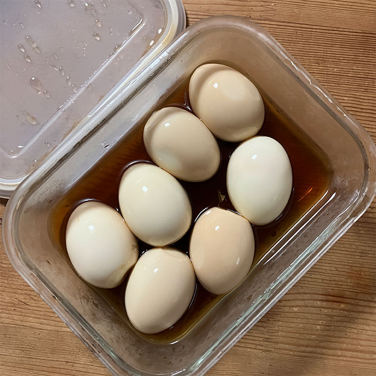 煮卵をストックしておく