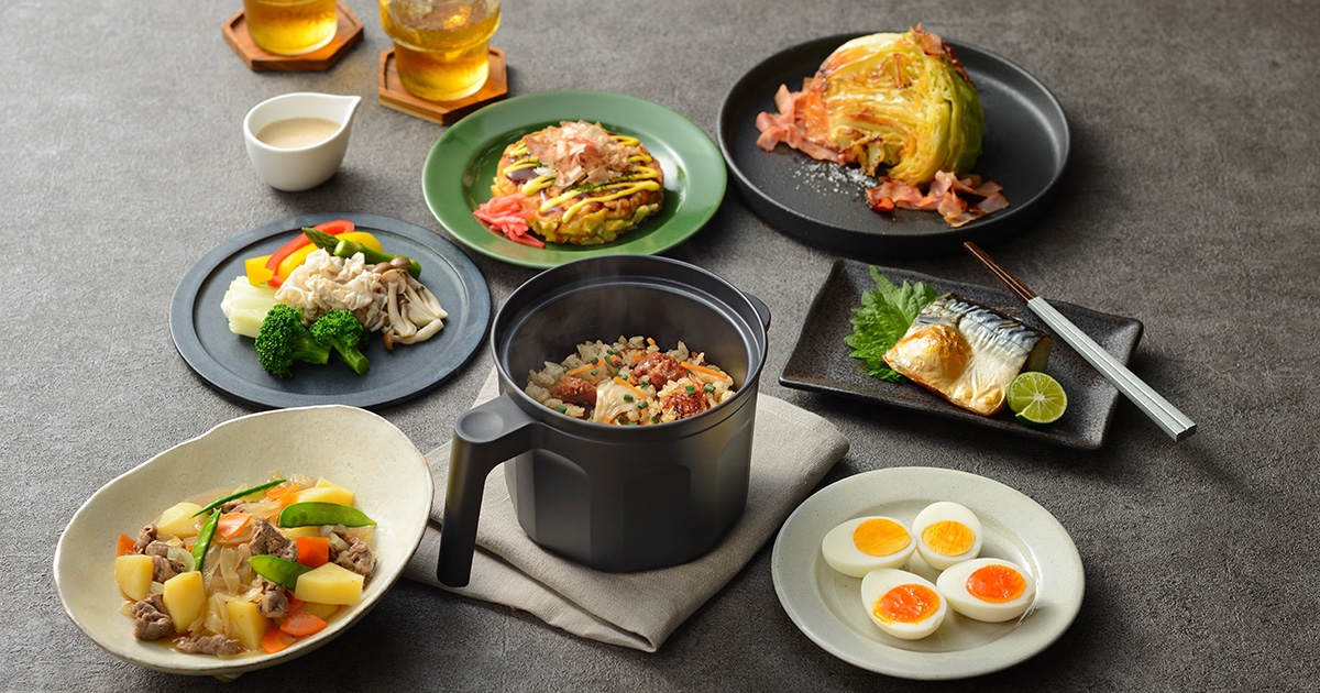 電子レンジで7通りの調理ができる「レンジマルチポット」を新発売