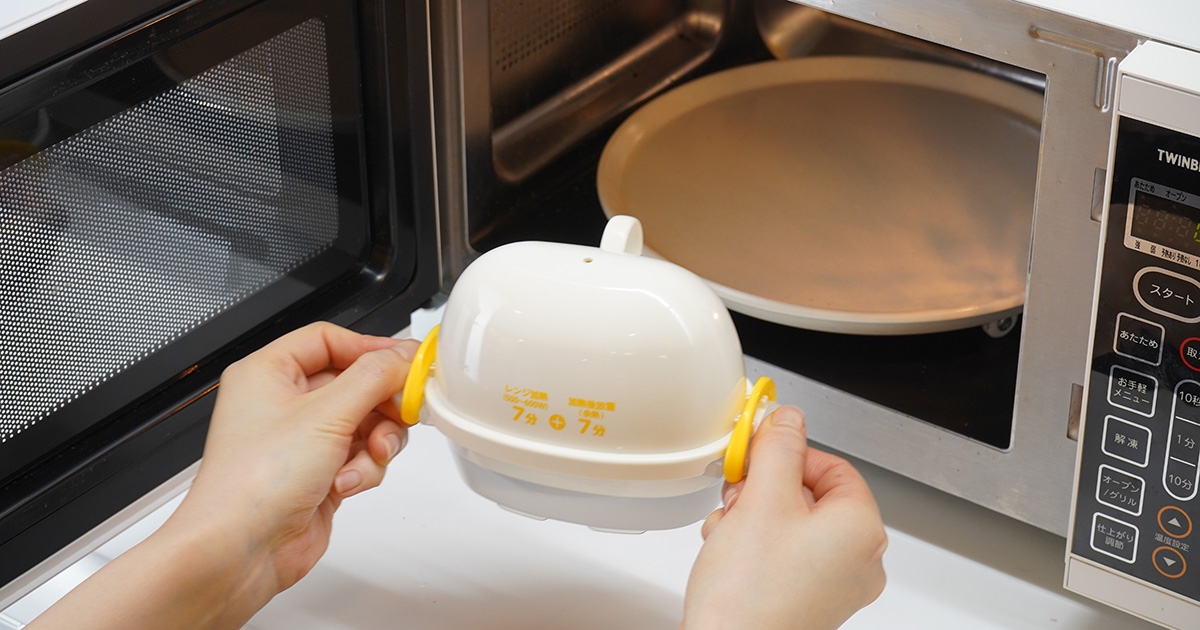キッチンアシスト レンジでらくチン！ゆでたまご2個用