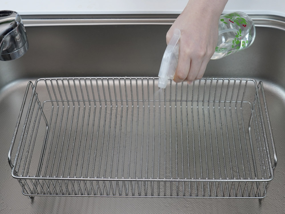 クエン酸水を吹きかける