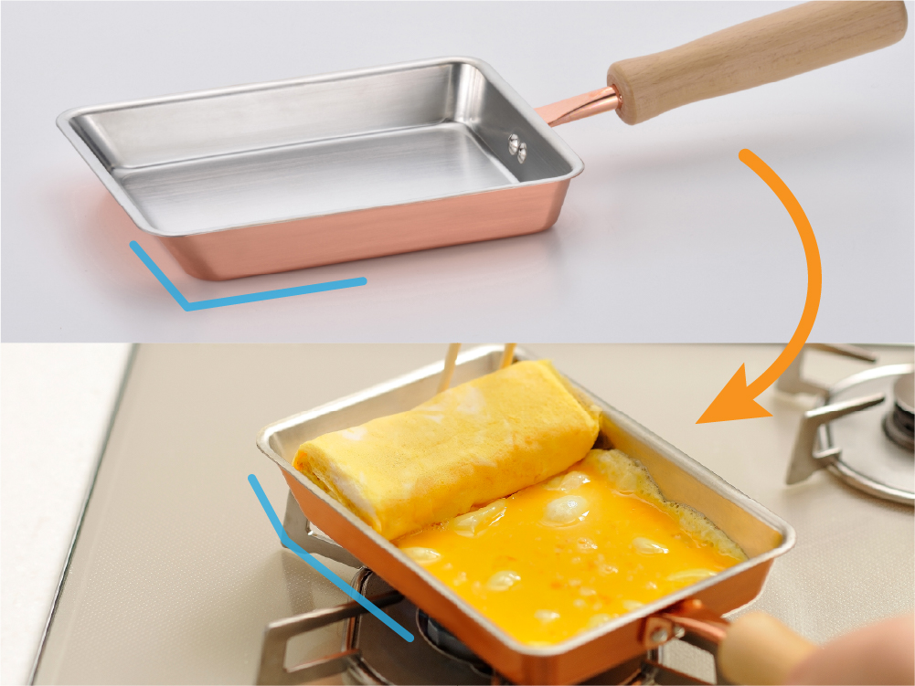 本体の先に角度がついている