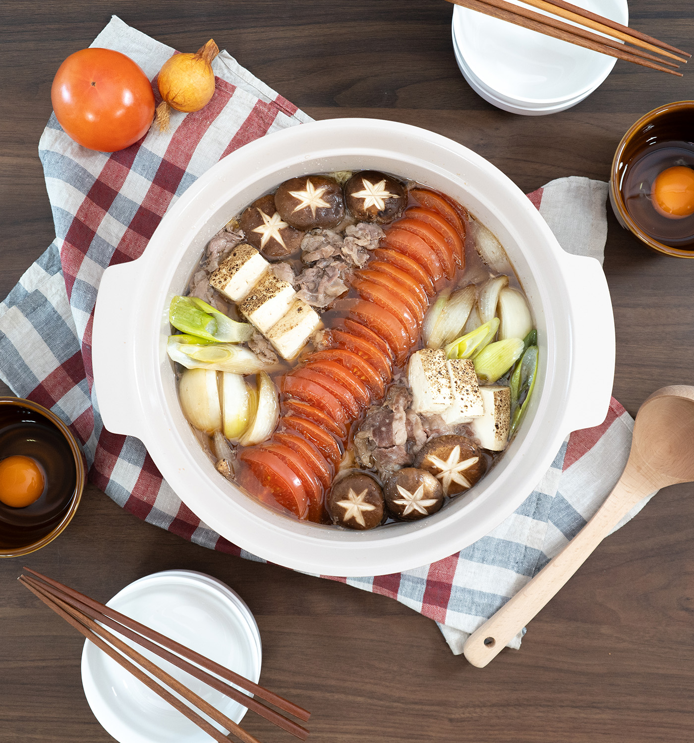 アルモンデレシピ】トマト入りすき焼き鍋 | 和平フレイズ株式会社