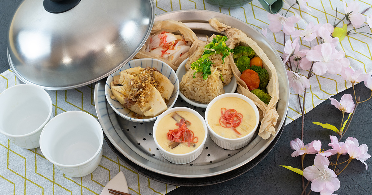 彩食庵 フライパン用蓋付蒸し台