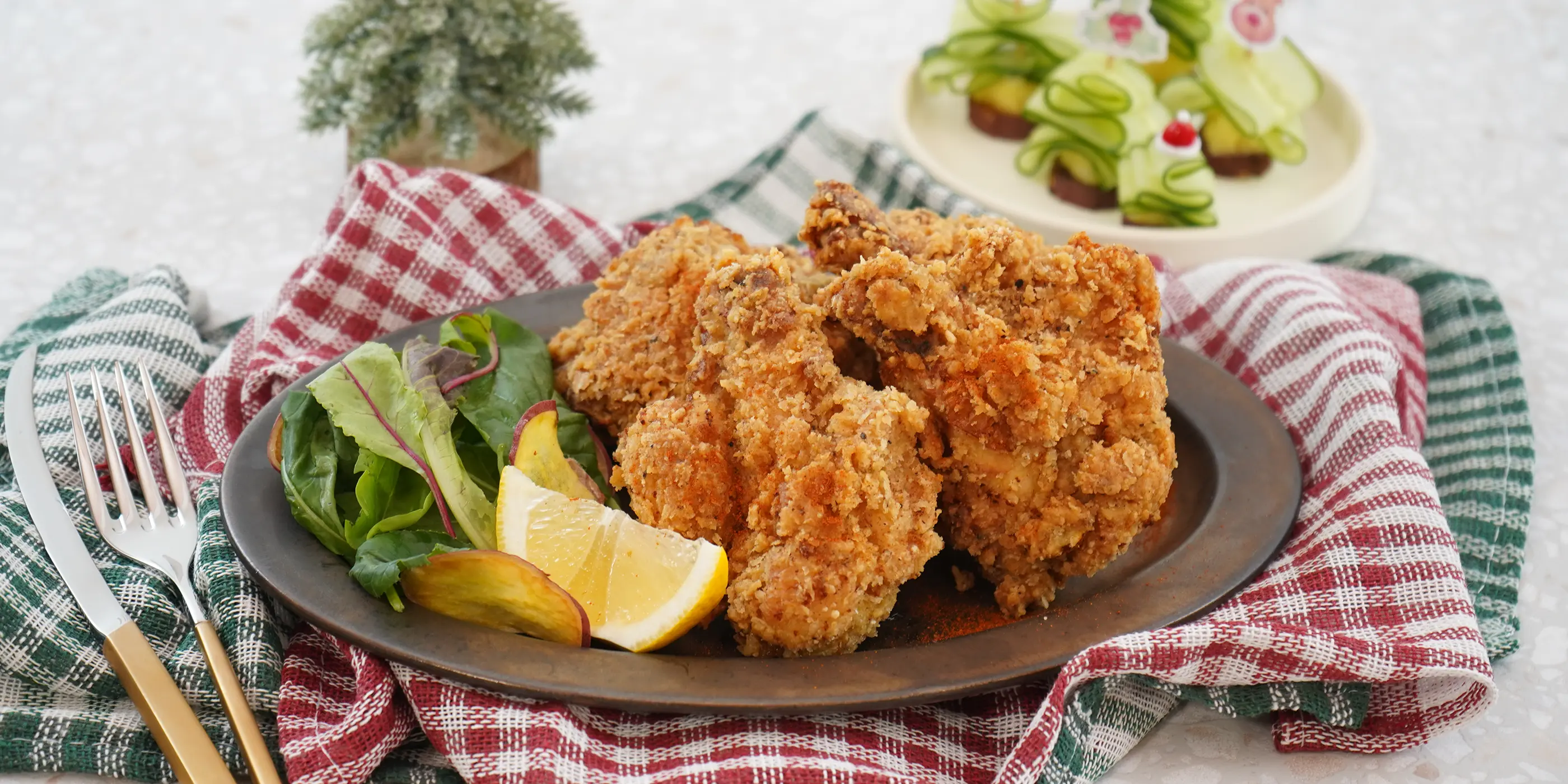 オーブン不使用！骨付きクリスマスチキン🎄✨