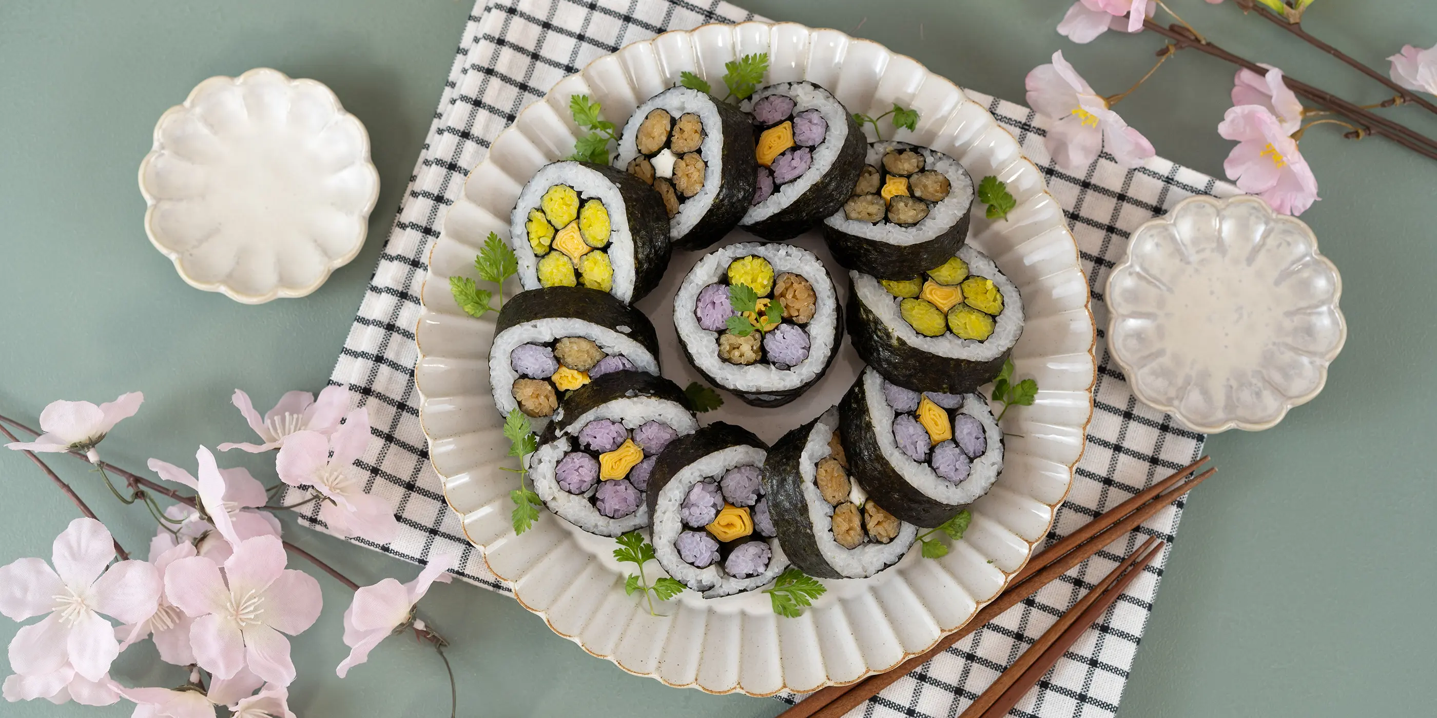 カラフル✿お花巻き寿司