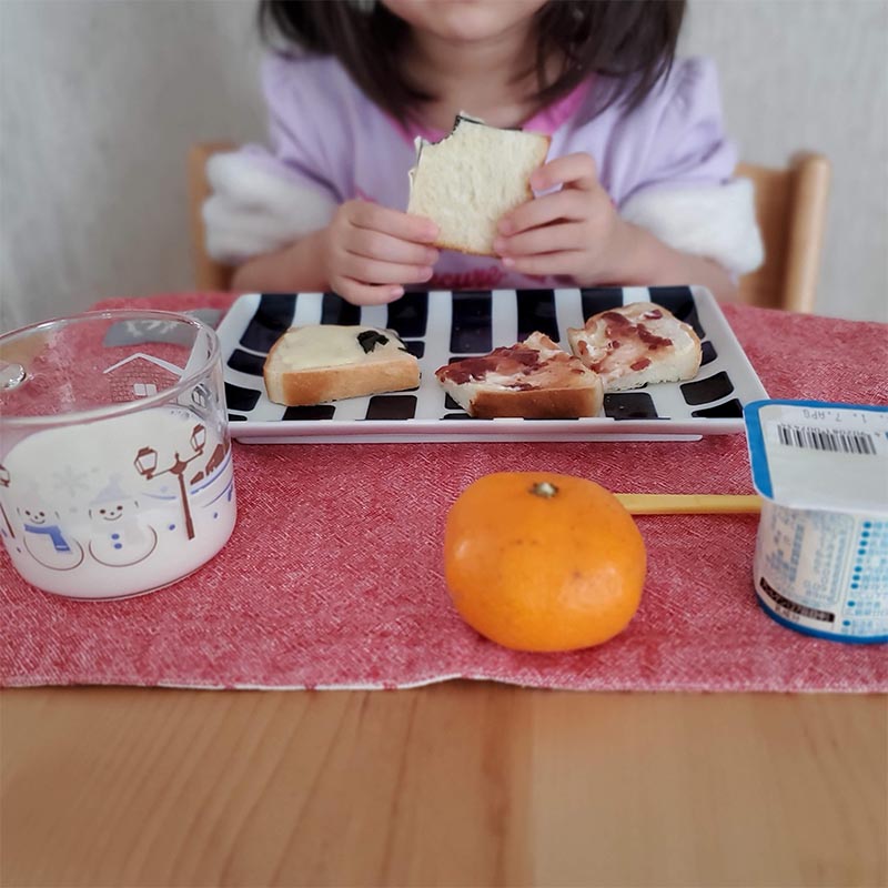 子供のいつもの朝食