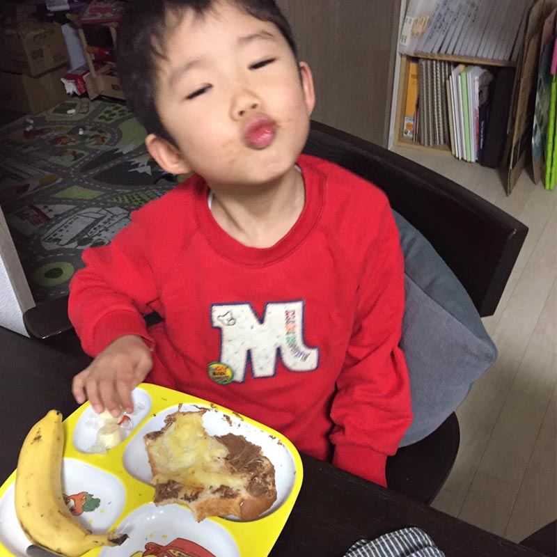 子供はパン食が好き