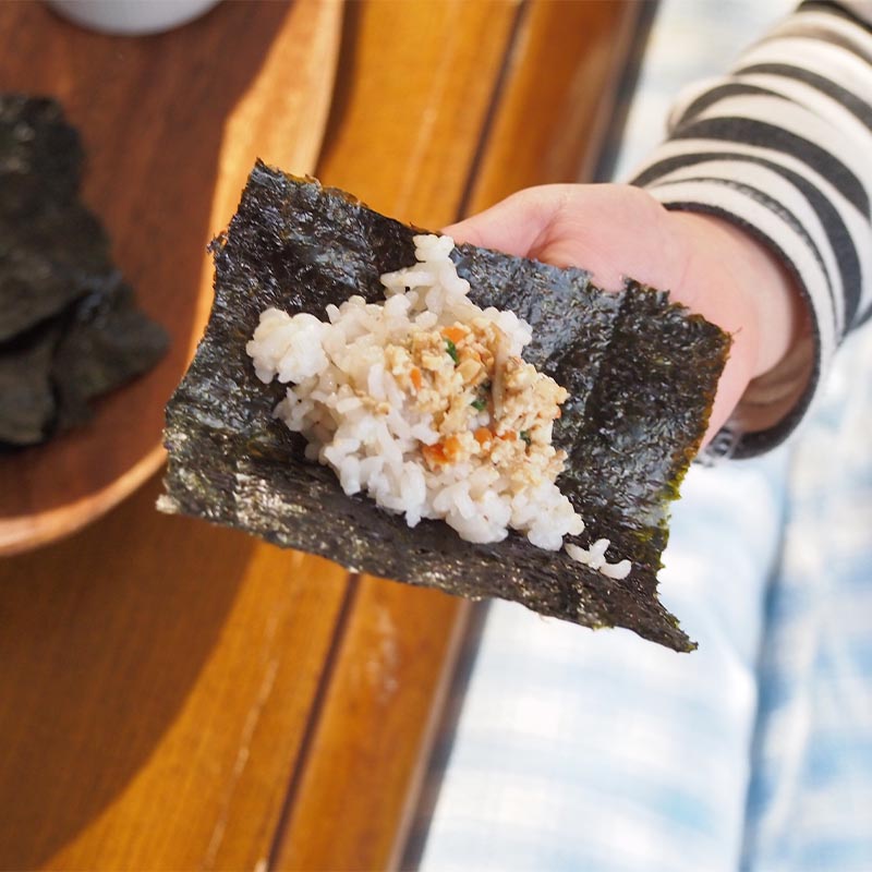 子供自分で巻いて食べるとよく食べる