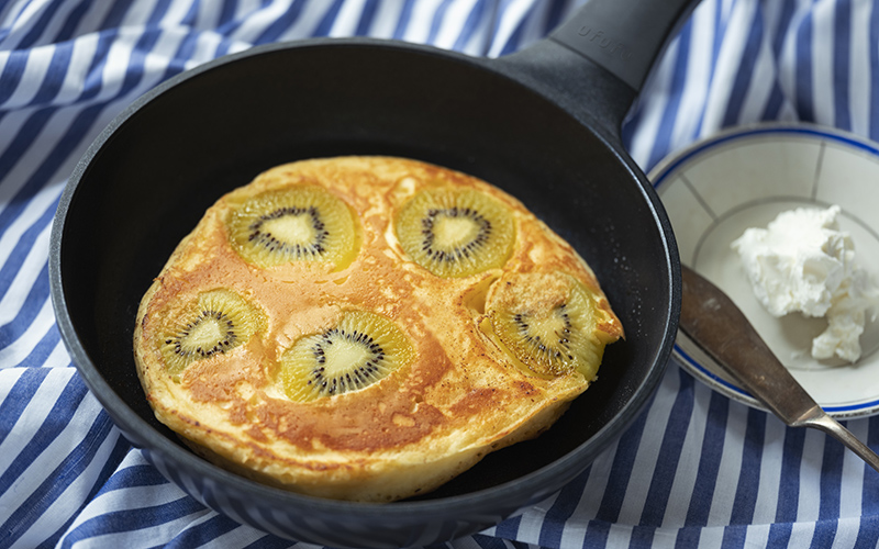 キウイとクリームチーズのパンケーキ