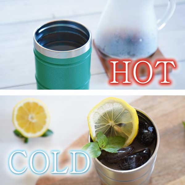 保温・保冷効果が抜群！夏はたっぷりの氷で冷え冷えを堪能。冬は暖かい飲み物をじっくり飲めます。