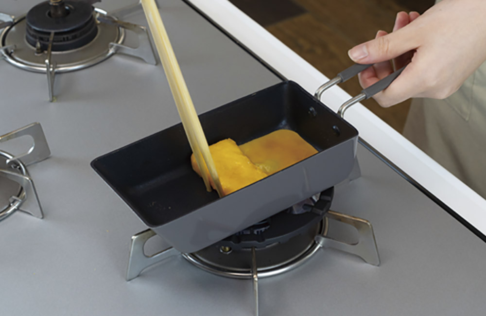 卵1個で⽟⼦焼き