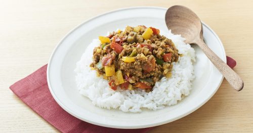 夏野菜のキーマーカレー