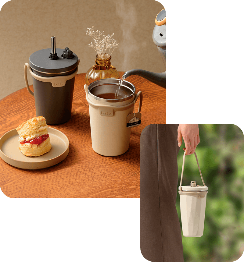 ストロー付2wayタンブラー570ml・470ml tote（トート） | 和平フレイズ