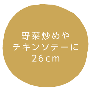 野菜炒めやチキンソテーに 26cm