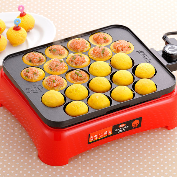 元祖ヤキヤキ屋台 電気たこ焼き器 和平フレイズ株式会社 たこ焼きプレート 箱付 アルミ真鍮 内側ふっ素加工 カセットコンロ 和平フレイズ